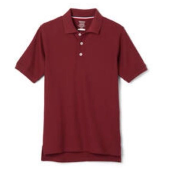 Boys burgundy shirt sleeve polo Shirt Small NWT - Picture 1 of 4